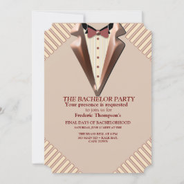 Tan - Marsala Vin - Modern Hues Bachelor Inbjudningar
