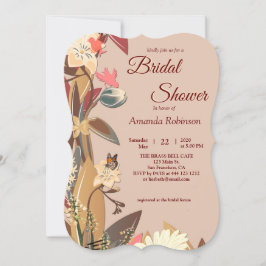 Tan - Marsala Vin & twist of Hues of Rosa Inbjudningar