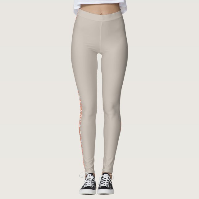 Tan med rand Leggings (Framsida)