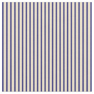 Tan & Midnight Blue Stripe/LUND Mönster Tyg