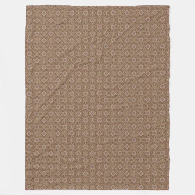 Tan Mönster Fleece Blanket (Framsidan)