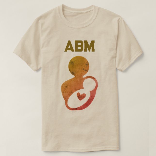 Tan Mother Baby ABM Peace Love Breastmilk T Shirt (Design framsida)