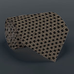 Tan och Black Geometric Mönster Slipsar<br><div class="desc">Tan och Black Geometric Mönster Slipsar</div>