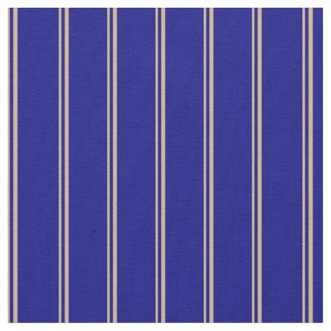 Tan och Blue Färgad Mönster Tyg (Närbild)