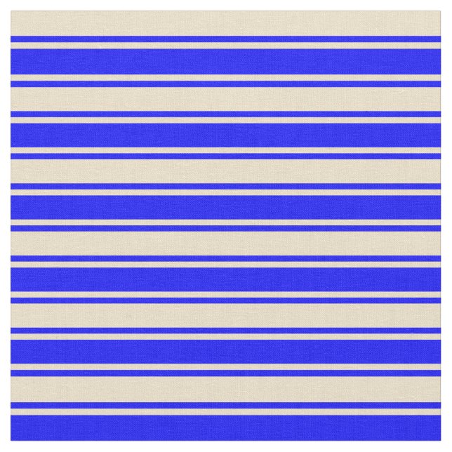 Tan och Blue Linjer Tyg (Närbild)