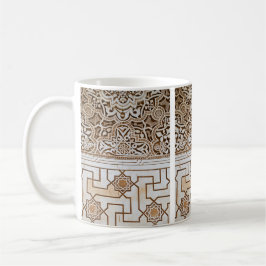 Tan och Cream Arabesque Mosaic Mönster Kaffemugg