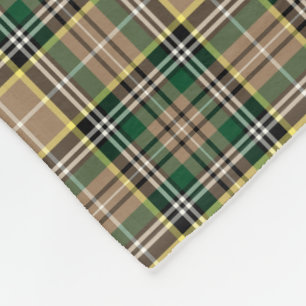 Tan och Grönt Plaid Farrell Tartan Fleecefilt