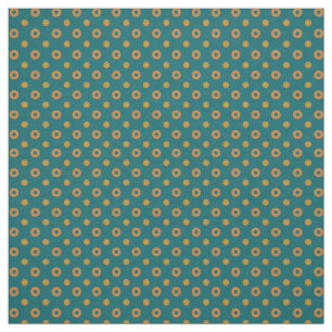 Tan och Grönt Quirky Polka dots på Teal Mönster Tyg