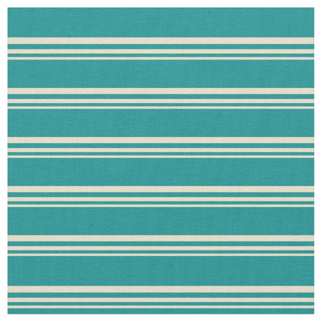 Tan och Mörk Cyan Färgad Mönster Tyg (Närbild)