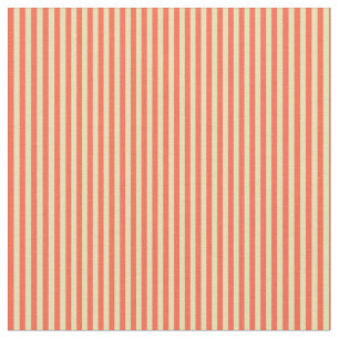Tan och Red Rand Mönster Tyg