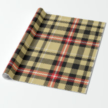 Tan och Red twill plaid