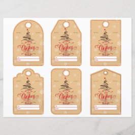 Tan- och rött-contemporary har klippt ut presenten