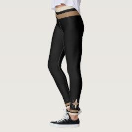 Tan på Black Leggings