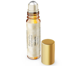 Tan Parchment Stil Parfym Roller Flaska Vattenflaskor Etikett