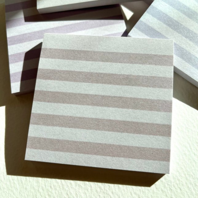Tan Pastel Rand Post-it Notes (Soft tone-on-tone stripes make a subtle statement.)
