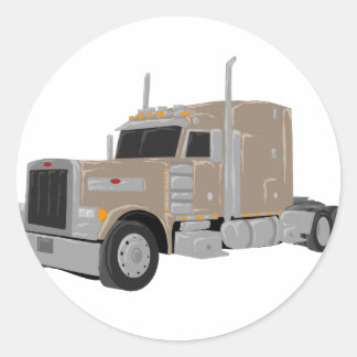 tan peter byggt lastbil runt klistermärke