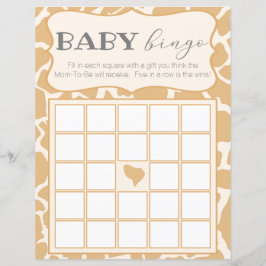 Tan Pojke Giraffe Baby Bingo
