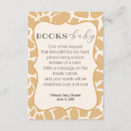 Tan Pojke Giraffe Bokar för Baby Tilläggskort