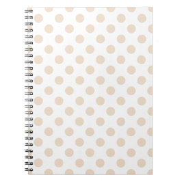 Tan polka dots anteckningsbok