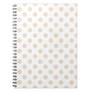 Tan polka dots anteckningsbok