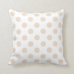 Tan polka dots kudde<br><div class="desc">Tan polka dots på vit bakgrund</div>