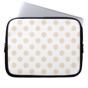 Tan polka dots laptop fodral