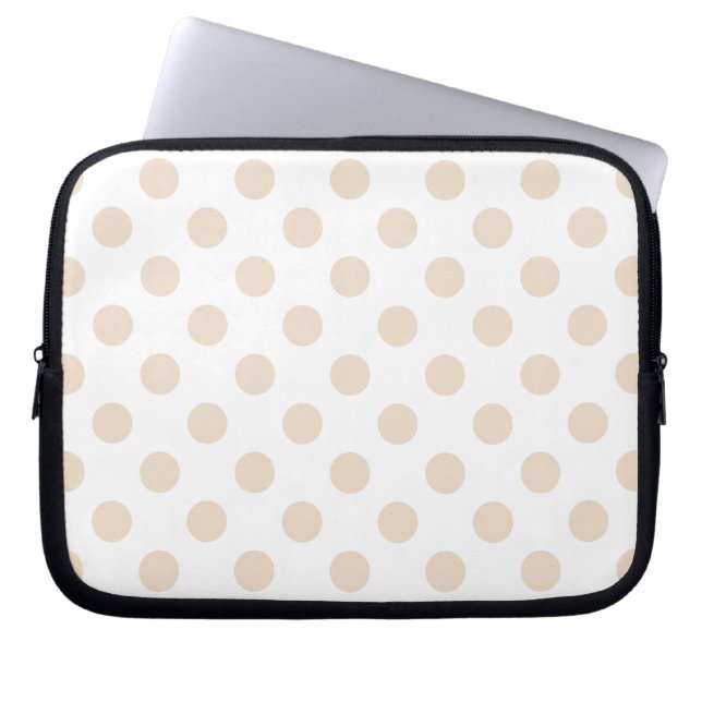 Tan polka dots laptop fodral (Framsidan)
