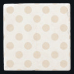 Tan polka dots underlägg sten<br><div class="desc">Tan polka dots på vit bakgrund</div>