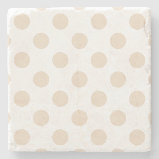 Tan polka dots underlägg sten (Framsidan)