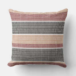 Tan Red Black White Tiny Squares Thick Rand Kudde