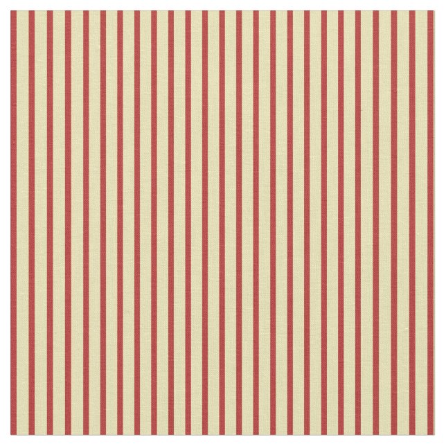 Tan & Red Rand Mönster Tyg (Närbild)