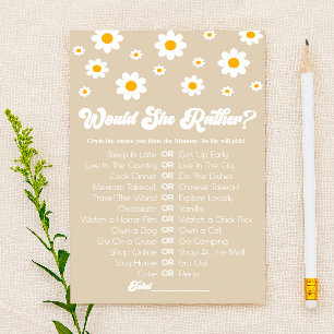Tan Retro-Daisyn skulle hon hellre se babyskor spe Brevpapper