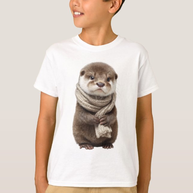 Tan Schal Baby Utter Barn T Shirt (Framsida)