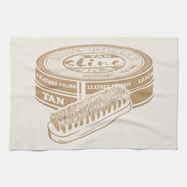 Tan shoepolitin pop art kökshandduk (Horisontell)