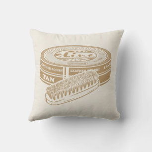 Tan shoepolitin pop art kudde