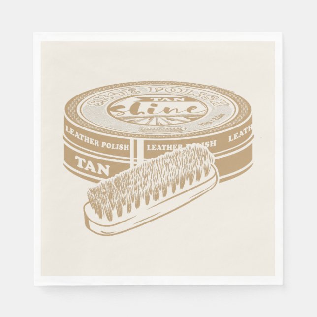 Tan shoepolitin pop art pappersservett (Framsidan)