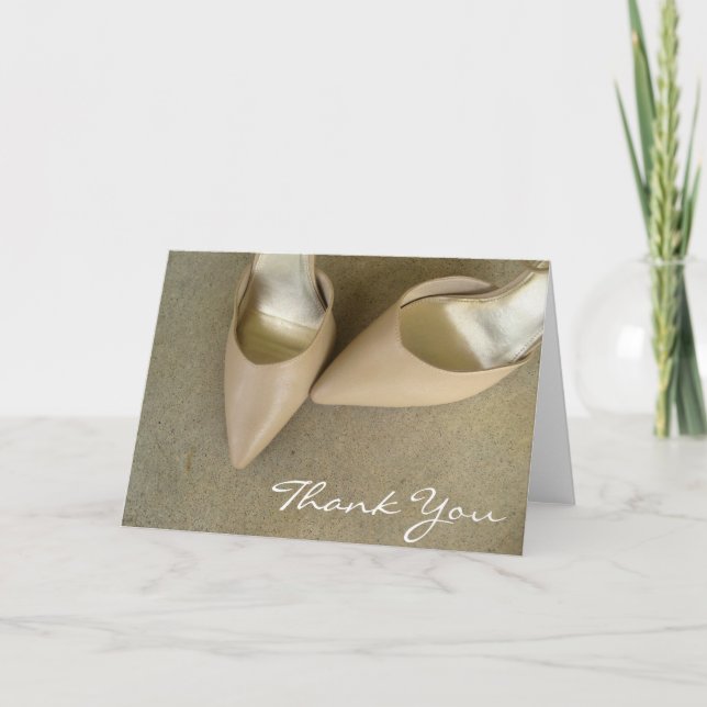 Tan Shoes tackkort (Framsida)