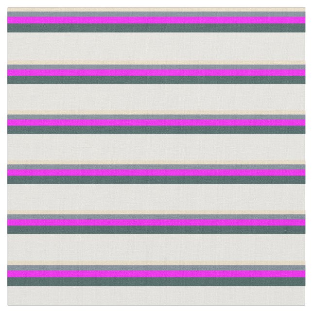 Tan, skifferGrått, fuchsia, Mörk Slate Grått & Whi Tyg (Närbild)