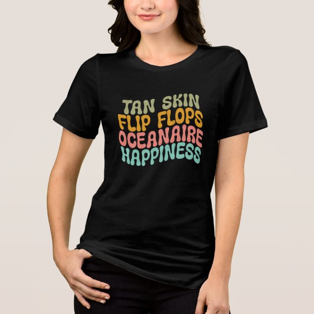 Tan Skin, Flinflip flops T Shirt (Framsida)