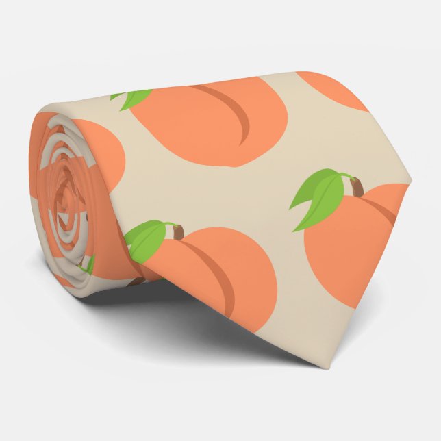 Tan Southern Peach Emoji Tie 2 Slips (Rullad)