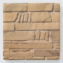 Tan Stone Textured Wall, Square underlägg