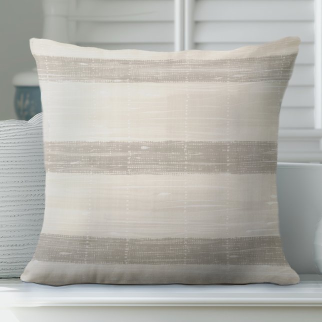 Tan Stripe Pillow Kudde (Skapare uppladdad)