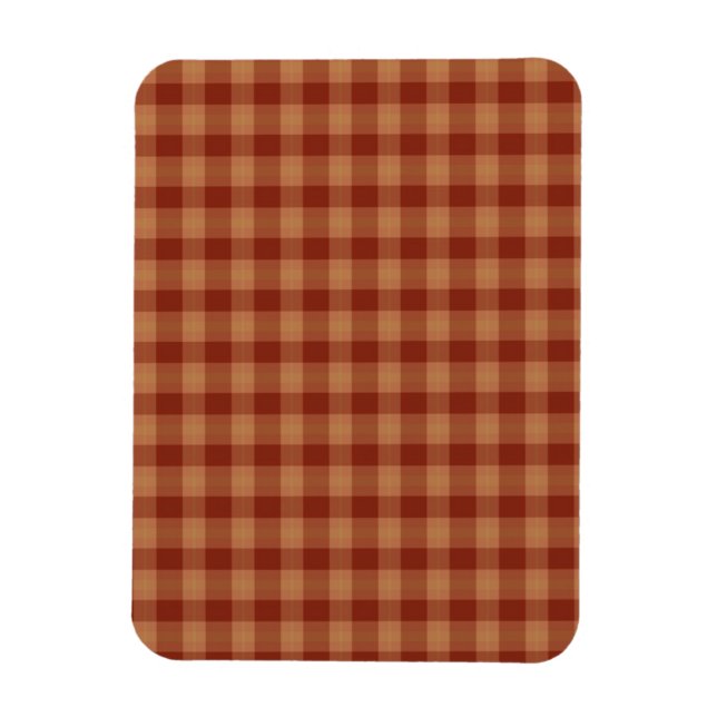Tan Tartan Flexible Photo Magnet (Vertikal)