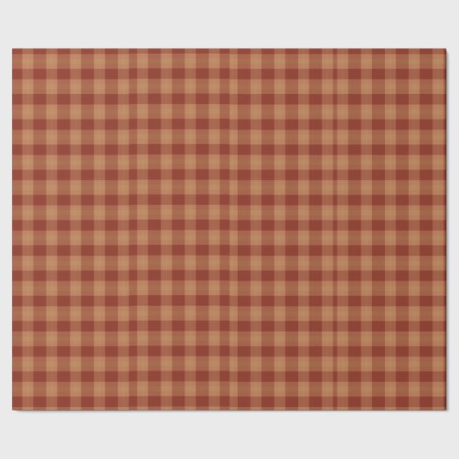 Tan Tartan Wrapping Papper Presentpapper (Seam)