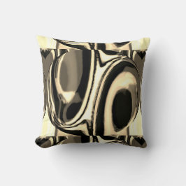 Tan Taupe Beige Brown Circular Geometric Design Kudde