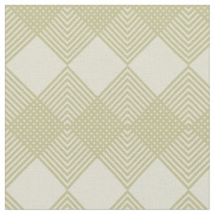Tan Taupe Diamonds Circuit Tile Mönster Tyg