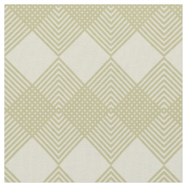 Tan Taupe Diamonds Circuit Tile Mönster Tyg (Närbild)