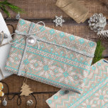 Tan/Teal-ID208 för Stitch Mönster9 Presentpapper<br><div class="desc">För en helgdag roligt,  sätt in din gåva i detta "Ugly Sweater" sticka mönster som har traditionell geometri i mjuk och teal. Sök i ID208 om du vill se ytterligare produkter med den här designen och mer stickat mönster.</div>