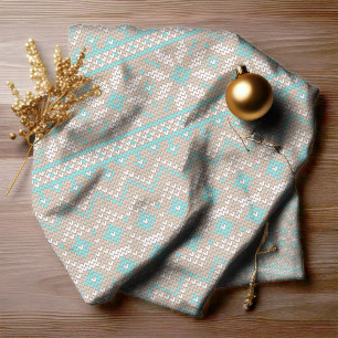 Tan/Teal-ID208 för Stitch Mönster9 Tyg