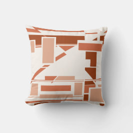 Tan Terracotta Beige Geometric Southwest Art look Kudde
